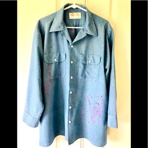 NWOT Dickies chambray graphic art work shirt XL